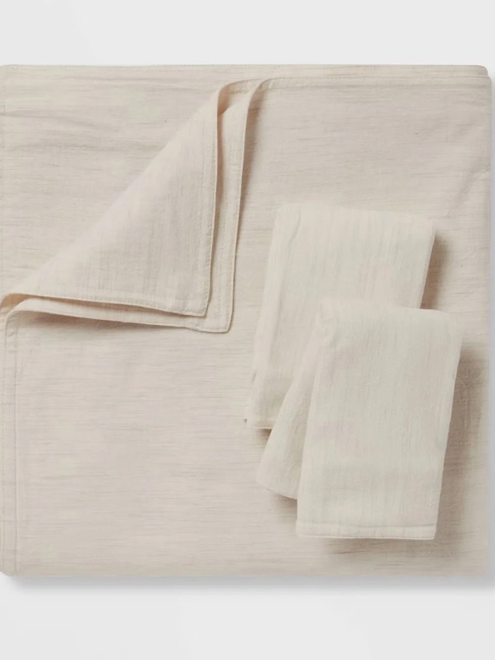 Threshold Cream/Khaki Cotton full/queen Duvet Cover Set